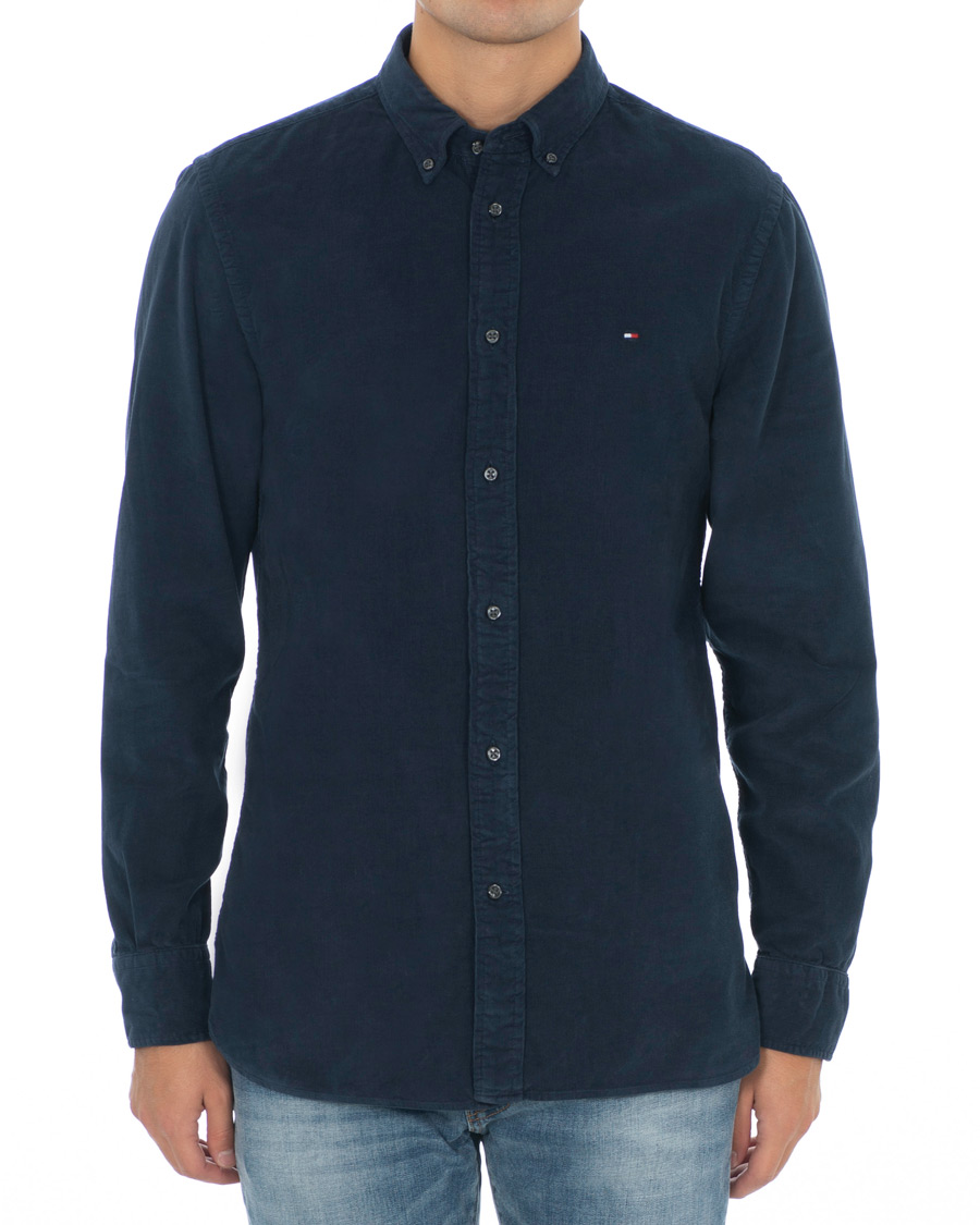 Heren | Overhemden | Tommy Hilfiger | Garment Dyed Corduroy Shirt Navy