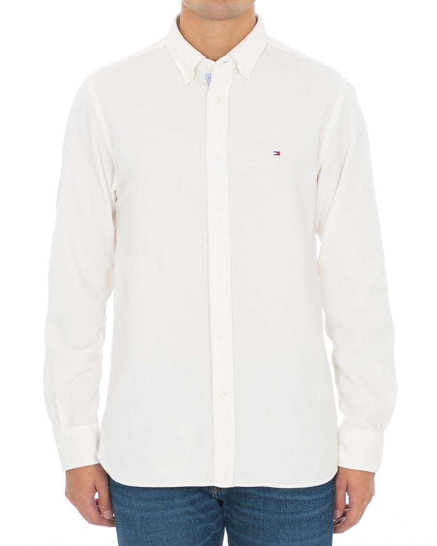 Homme | Chemises | Tommy Hilfiger | Garment Dyed Corduroy Shirt Whisper White