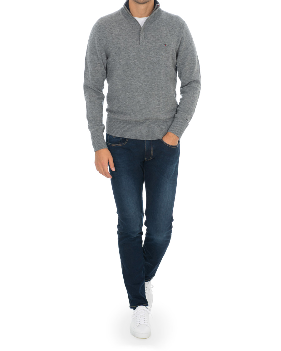 Homme | Pulls Et Tricots | Tommy Hilfiger | Lambswool Half Zip Silver Fog Heather