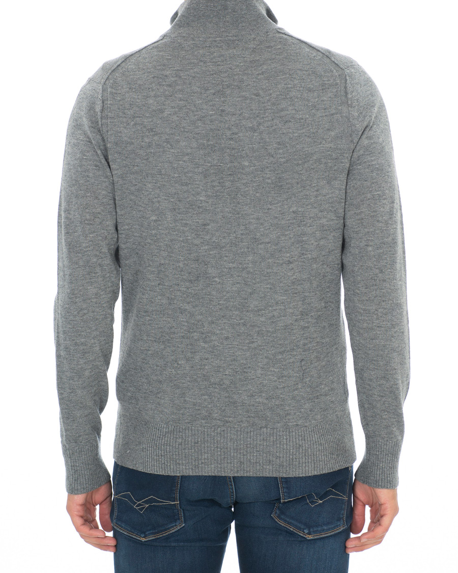 Homme | Pulls Et Tricots | Tommy Hilfiger | Lambswool Half Zip Silver Fog Heather