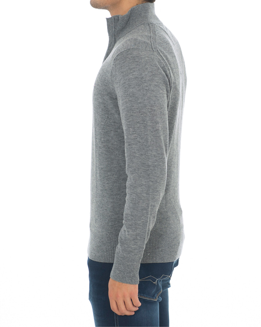 Homme | Pulls Et Tricots | Tommy Hilfiger | Lambswool Half Zip Silver Fog Heather