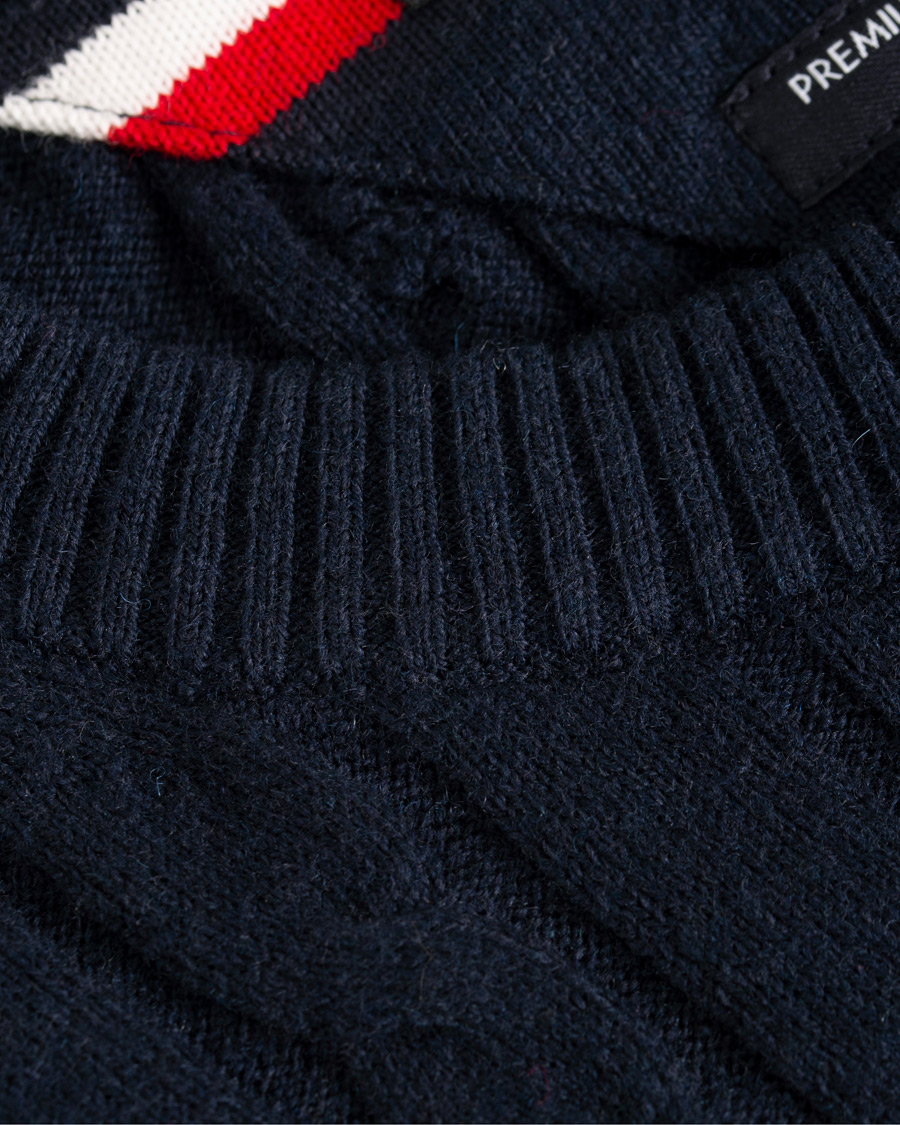 Heren | Truien | Tommy Hilfiger | Classic Cable Crew Neck Sky Captain Heather