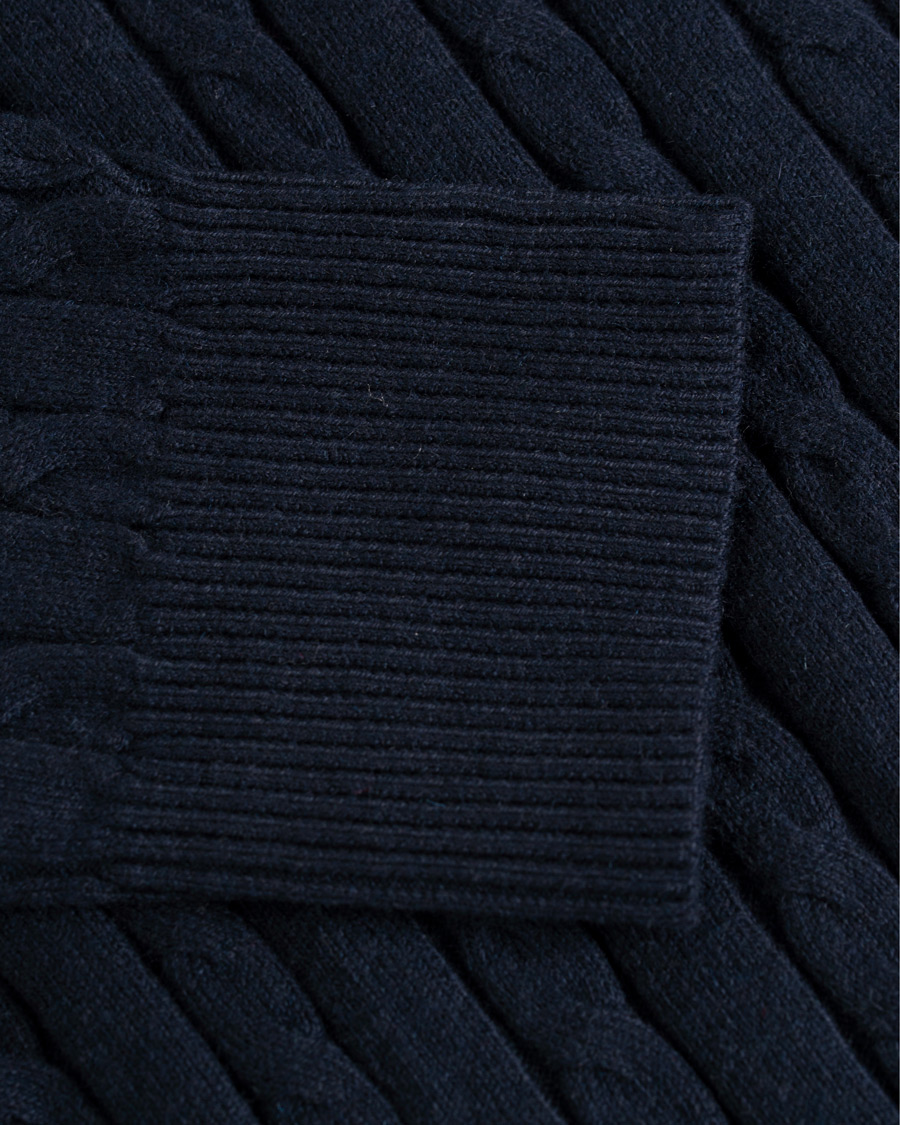 Heren | Truien | Tommy Hilfiger | Classic Cable Crew Neck Sky Captain Heather