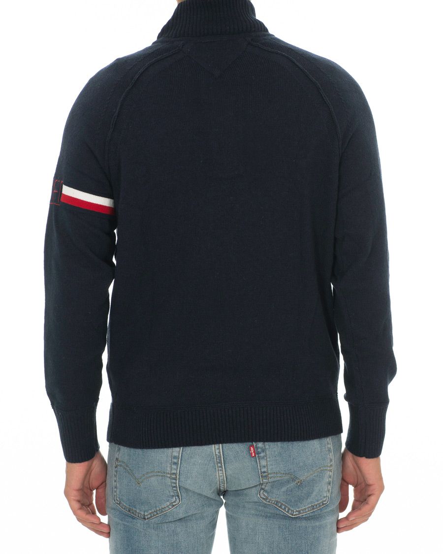 Homme | Pulls Et Tricots | Tommy Hilfiger | Monogram Button Mock Neck Sky Captain