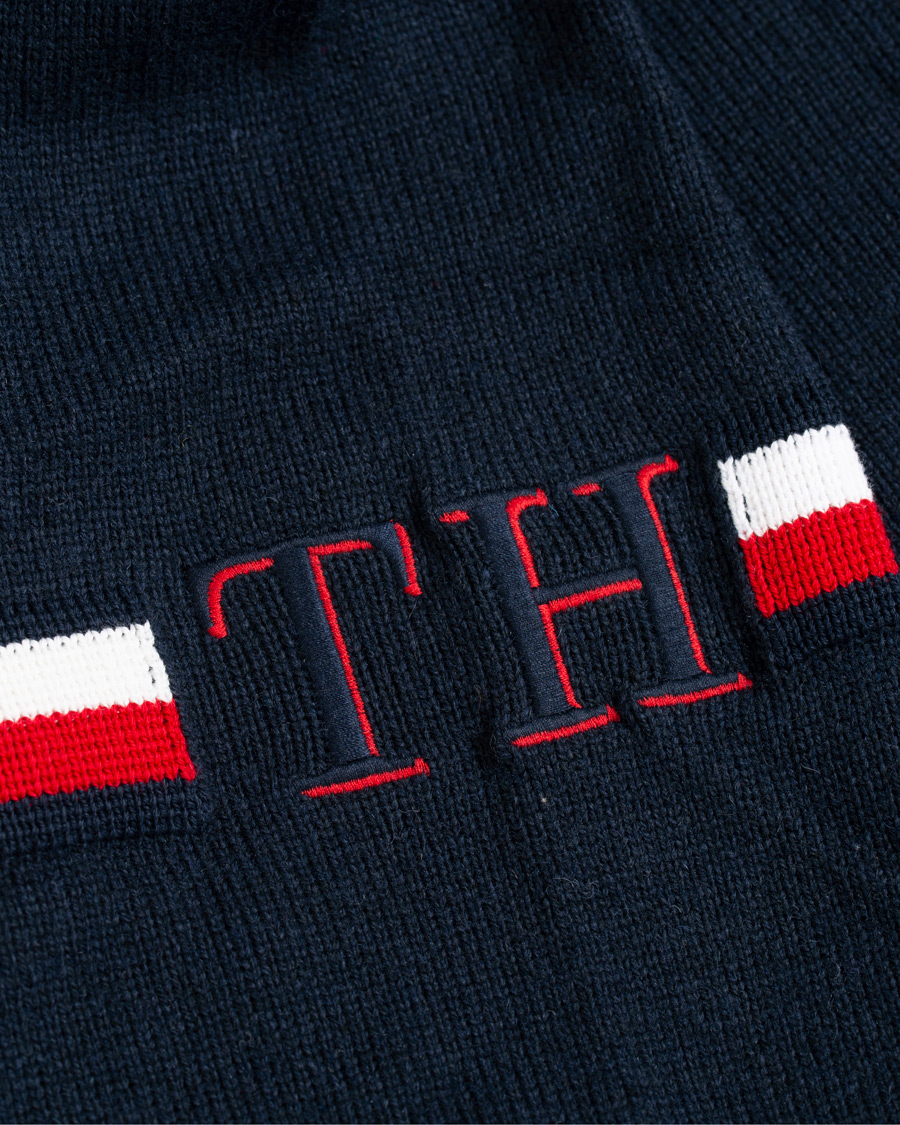 Homme | Pulls Et Tricots | Tommy Hilfiger | Monogram Button Mock Neck Sky Captain