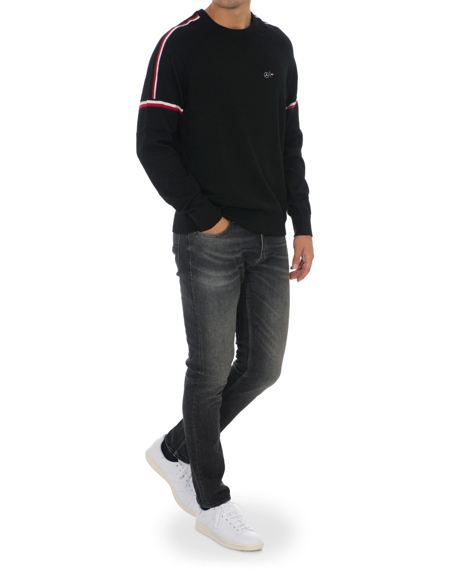 Homme | Pulls Et Tricots | Tommy Hilfiger | Mercedes Benz Stripe Sweatshirt Jet Black