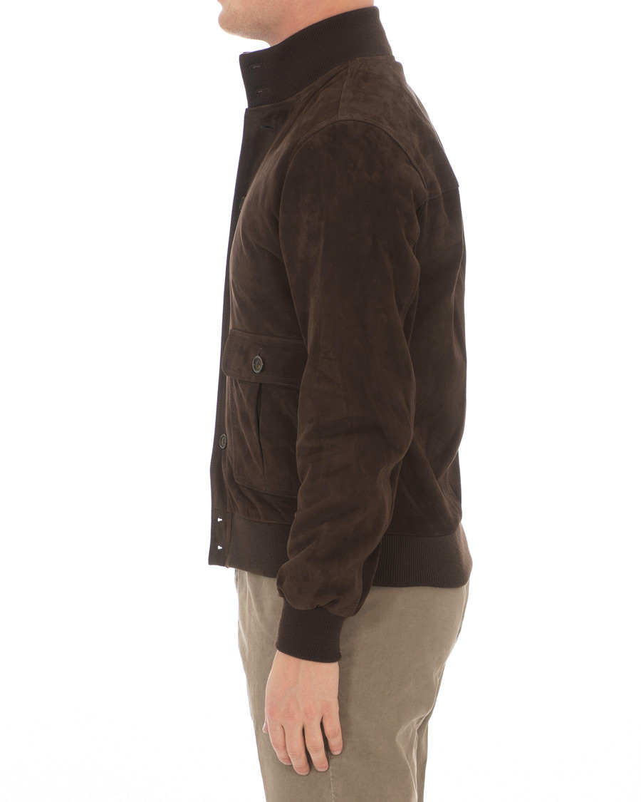 Homme | Manteaux Et Vestes | Valstar | Valstarino Suede Jacket Dark Brown