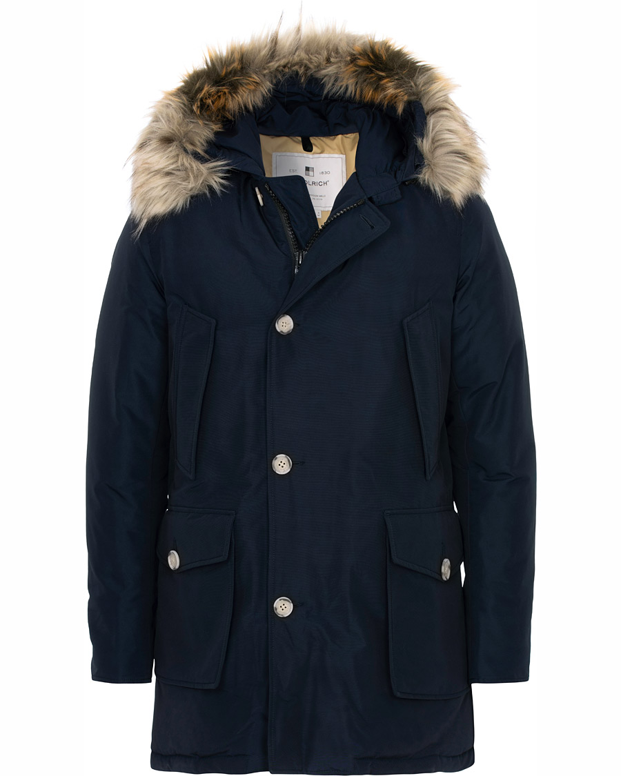 Homme | Manteaux Et Vestes | Woolrich | Artic Parka Fake Fur Melton Blue