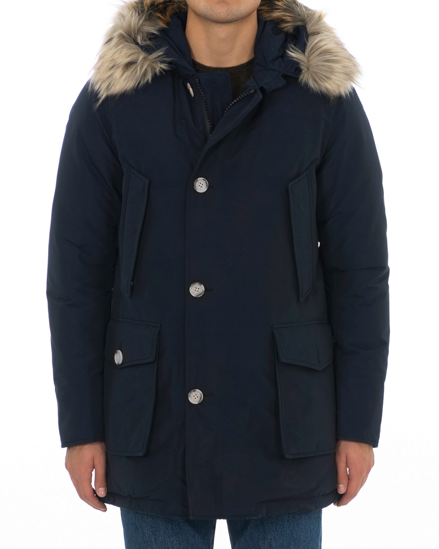 Homme | Manteaux Et Vestes | Woolrich | Artic Parka Fake Fur Melton Blue