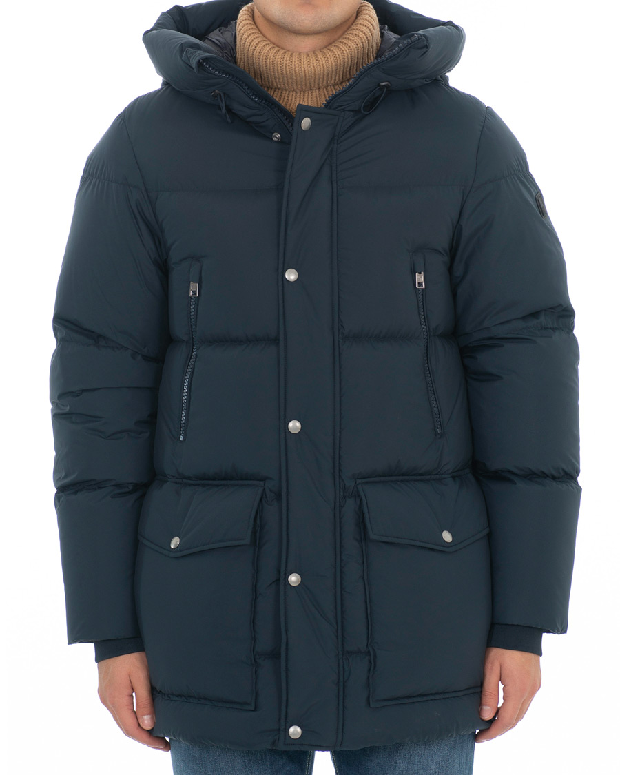 Heren | Jassen | Woolrich | Sierra Supreme Down Long Jacket Melton Blue