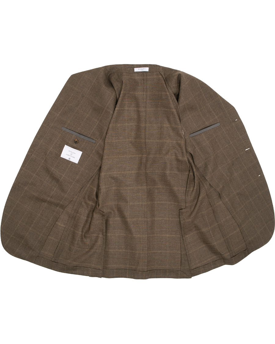 Heren | Blazers | Boglioli | K Jacket Checked Blazer Brown