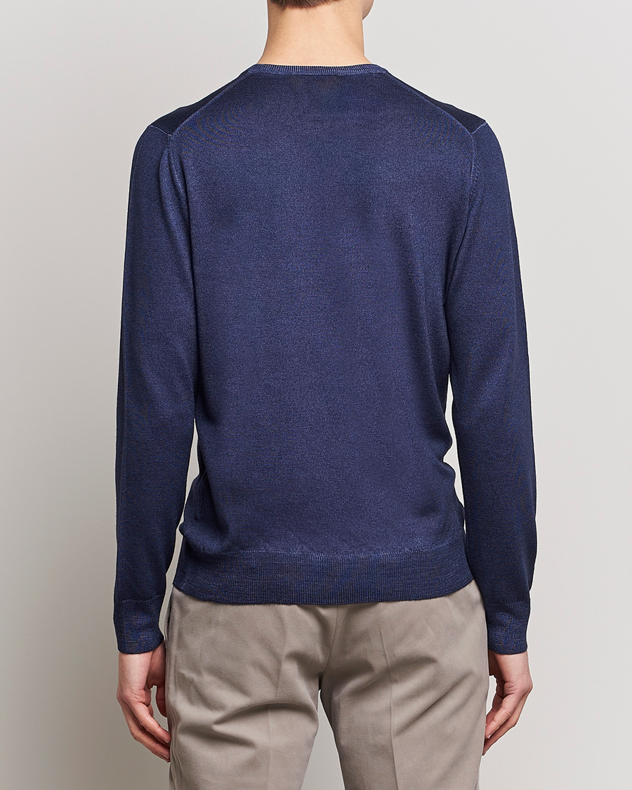 Homme | Pulls Et Tricots | Gran Sasso | Vintage Merino Fashion Fit Crew Neck Pullover Navy
