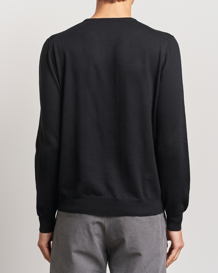 Homme | Pulls Et Tricots | Gran Sasso | Merino Fashion Fit Crew Neck Pullover Black
