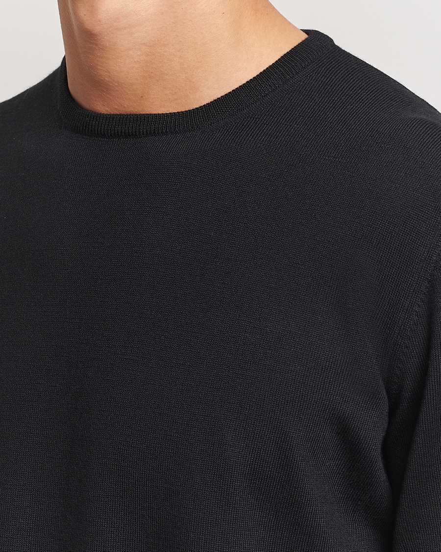 Homme | Pulls Et Tricots | Gran Sasso | Merino Fashion Fit Crew Neck Pullover Black
