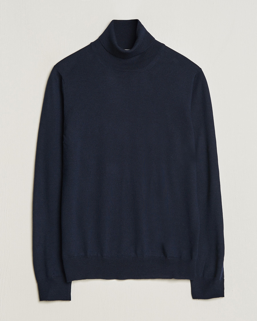 Homme | Pulls Et Tricots | Gran Sasso | Merino Fashion Fit Rollneck Navy