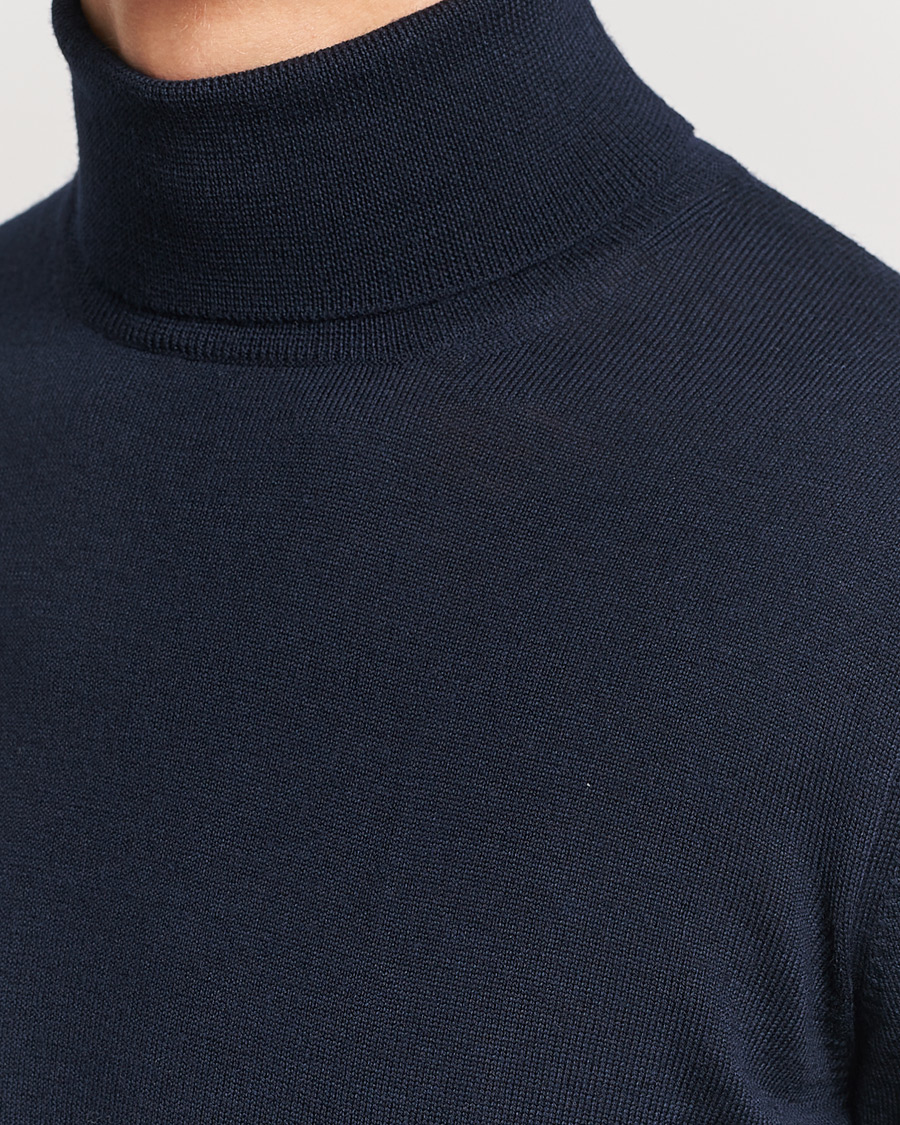 Homme | Pulls Et Tricots | Gran Sasso | Merino Fashion Fit Rollneck Navy