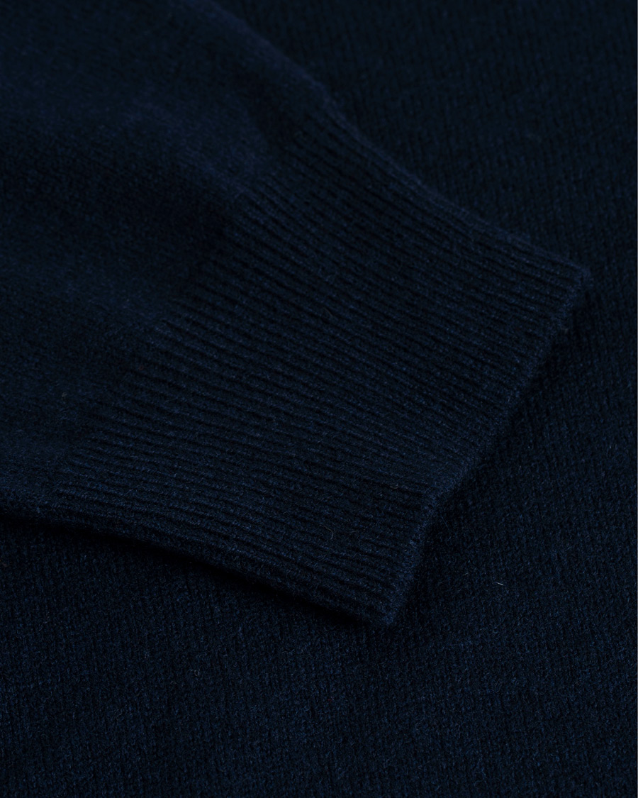 Heren | Truien | Gran Sasso | Wool/Cashmere Half Zip Navy