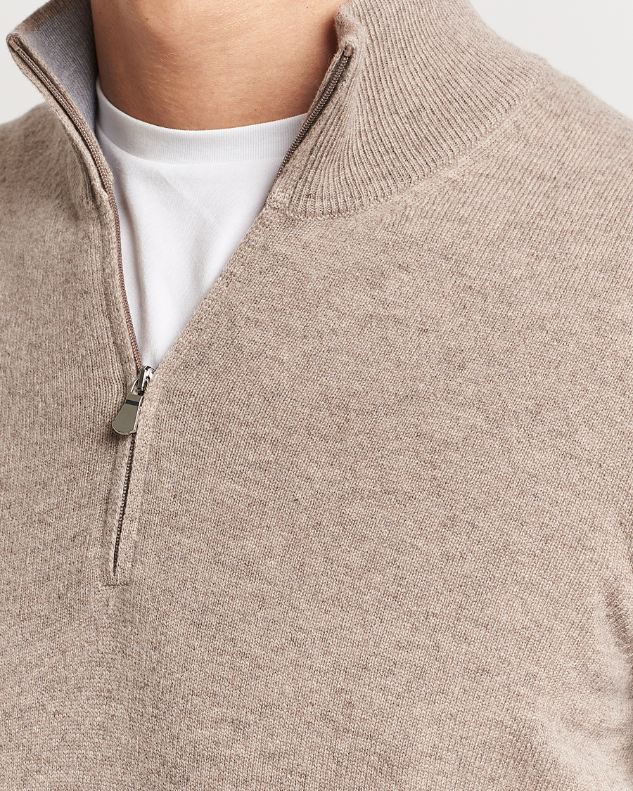 Homme | Pulls Et Tricots | Gran Sasso | Wool/Cashmere Half Zip Beige