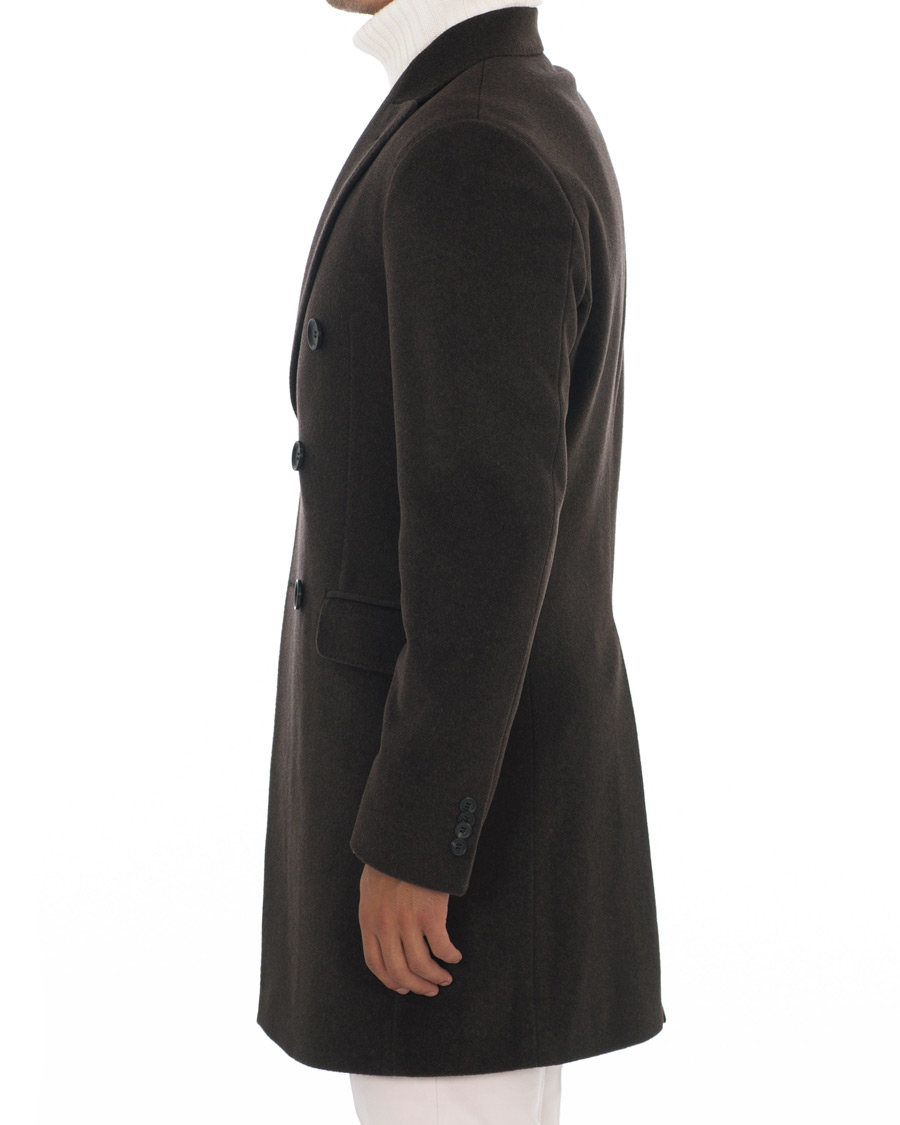 Heren | Jassen | Oscar Jacobson | Sebastian Wool/Cashmere Double Breasted Coat Brown