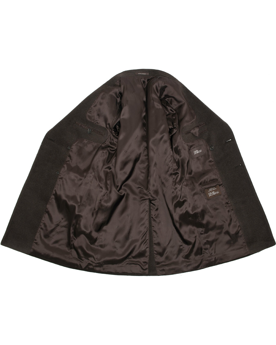 Heren | Jassen | Oscar Jacobson | Sebastian Wool/Cashmere Double Breasted Coat Brown