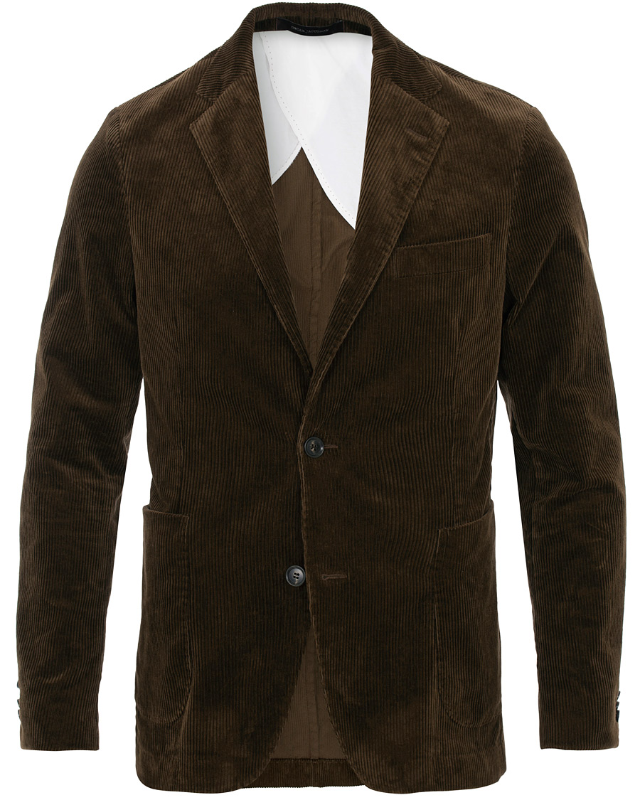 Homme | Blazers | Oscar Jacobson | Einar Patch Pocket Corduroy Blazer Tobacco