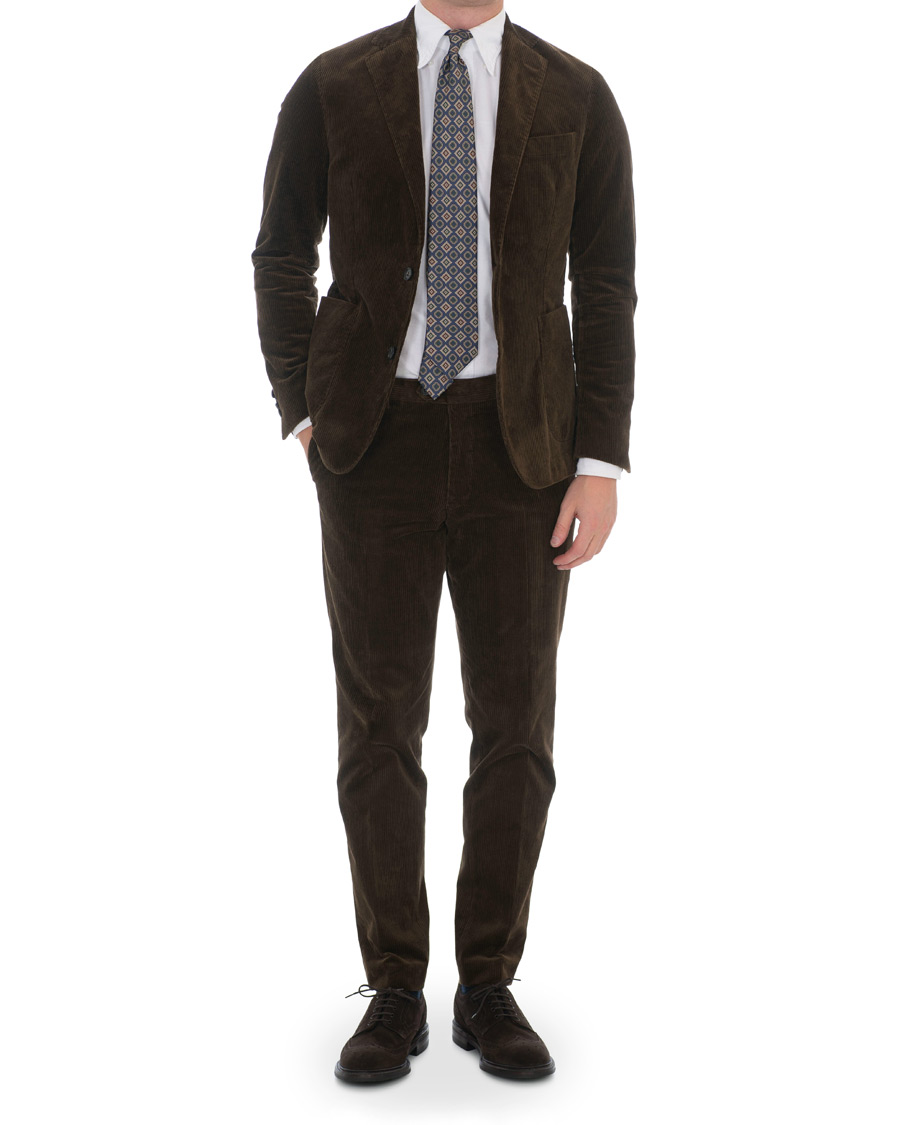 Homme | Blazers | Oscar Jacobson | Einar Patch Pocket Corduroy Blazer Tobacco