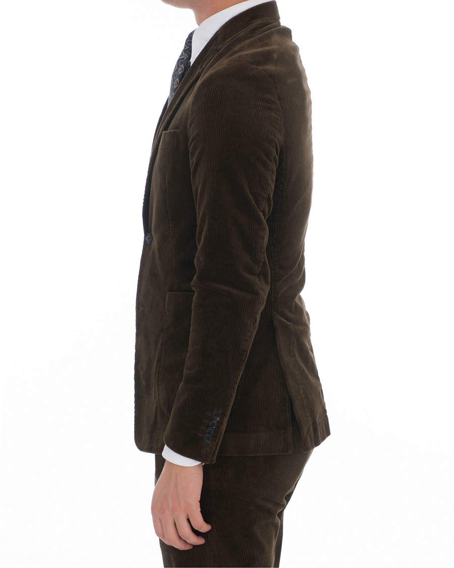 Homme | Blazers | Oscar Jacobson | Einar Patch Pocket Corduroy Blazer Tobacco