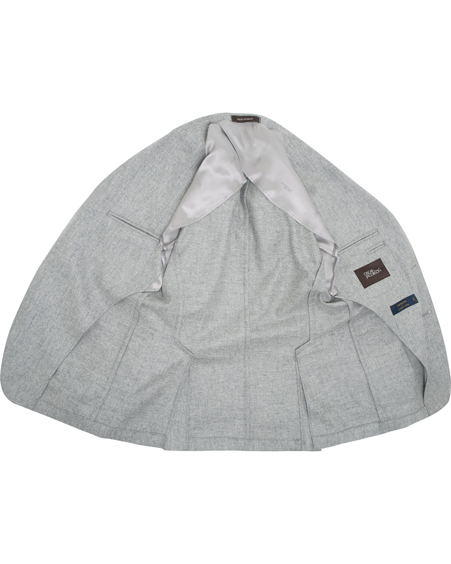 Homme | Blazers | Oscar Jacobson | Einar Patch Pocket Flannel Blazer Light Grey