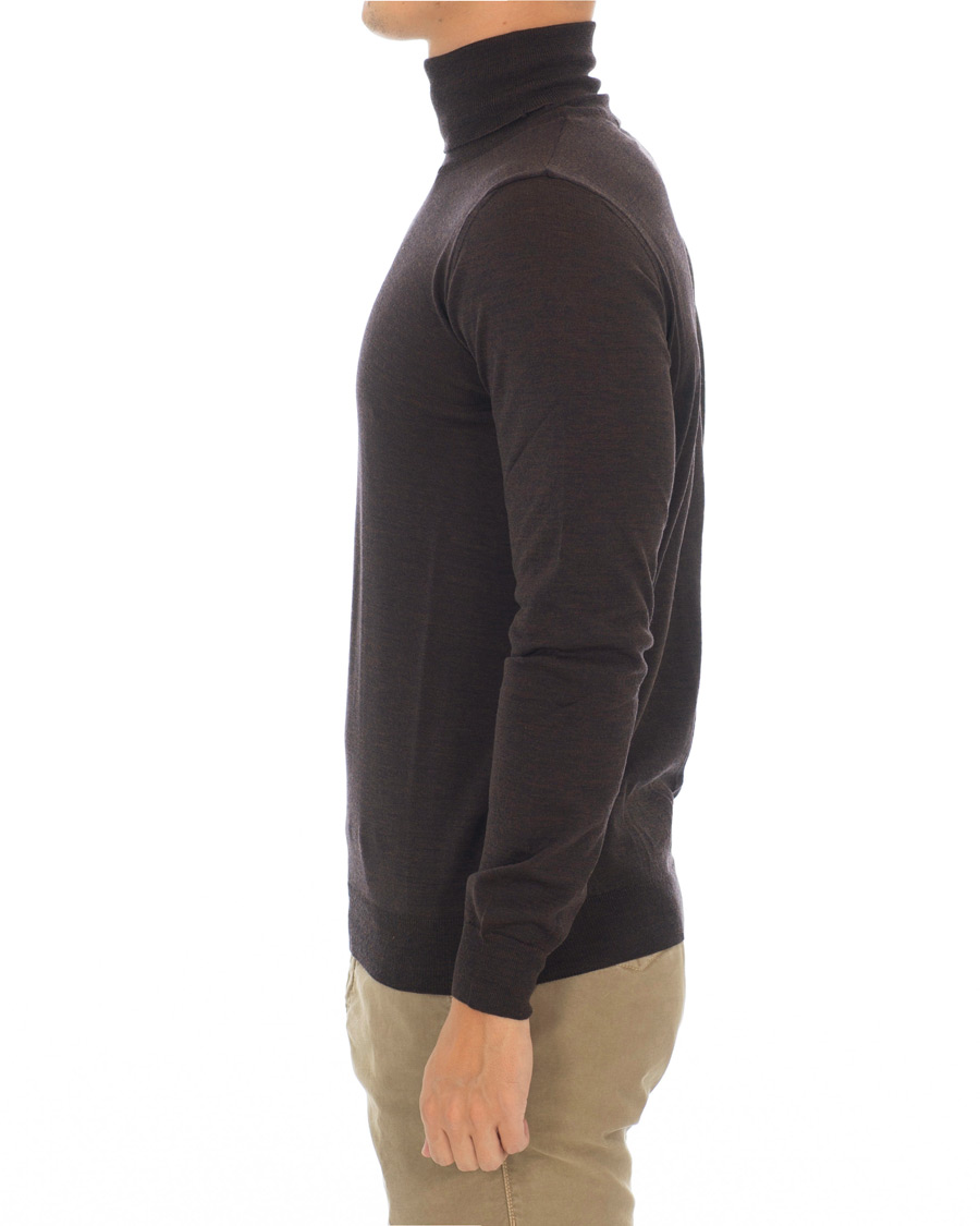 Heren | Truien | Oscar Jacobson | Cole Extra Fine Merino Rollneck Brown