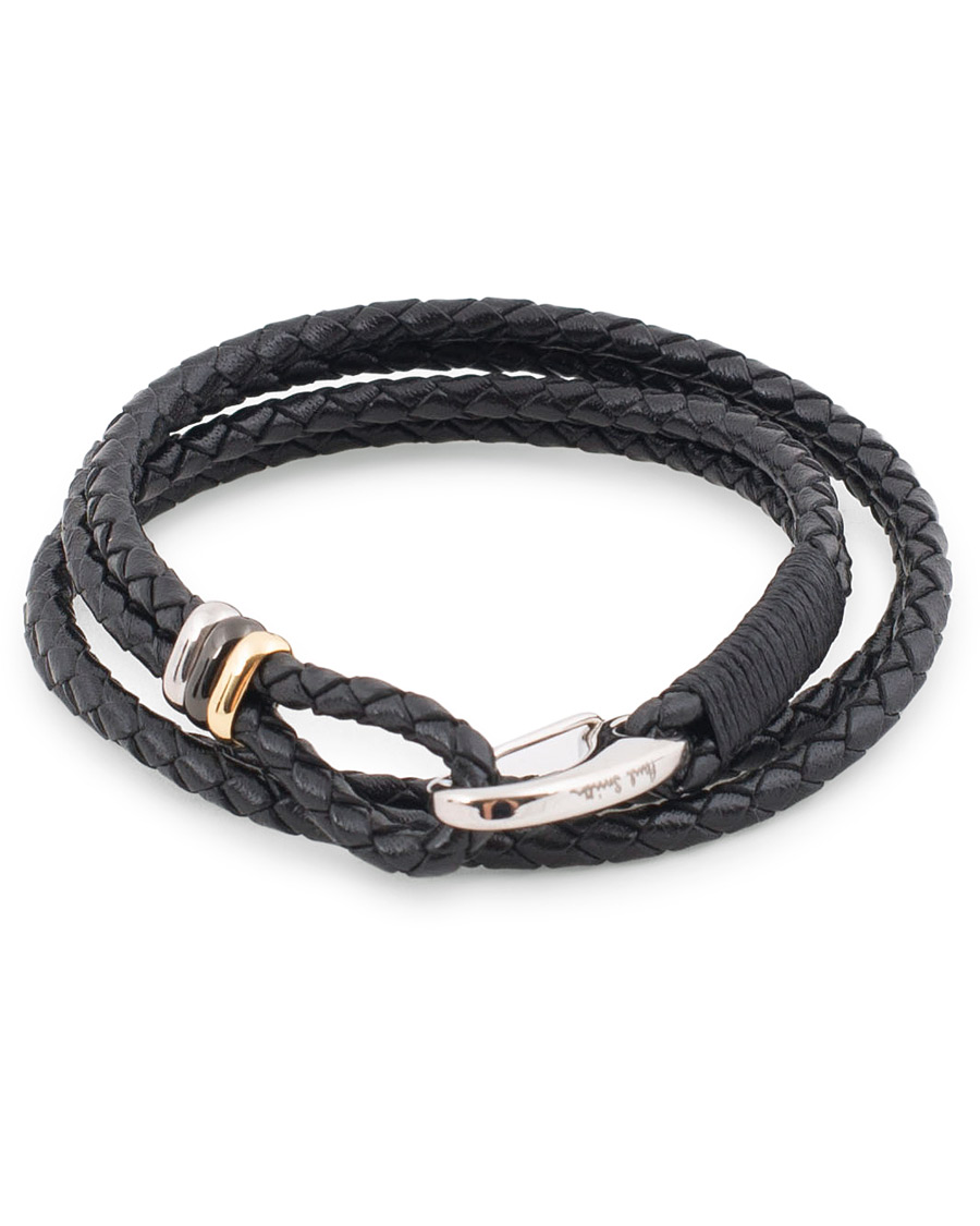Homme | Paul Smith Leather Wrap Bracelet Black | Paul Smith | Leather Wrap Bracelet Black