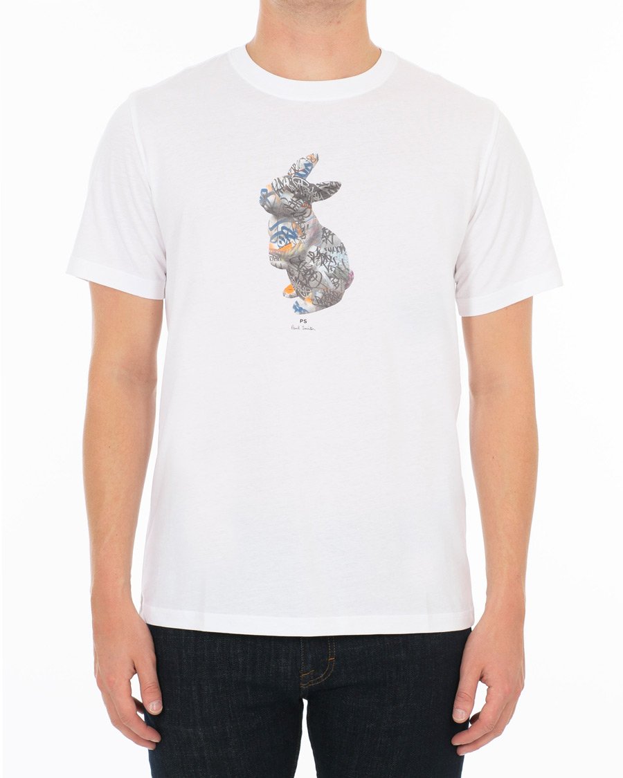 Heren | T-shirts | PS Paul Smith | Regular Fit Printed Rabbit Tee White