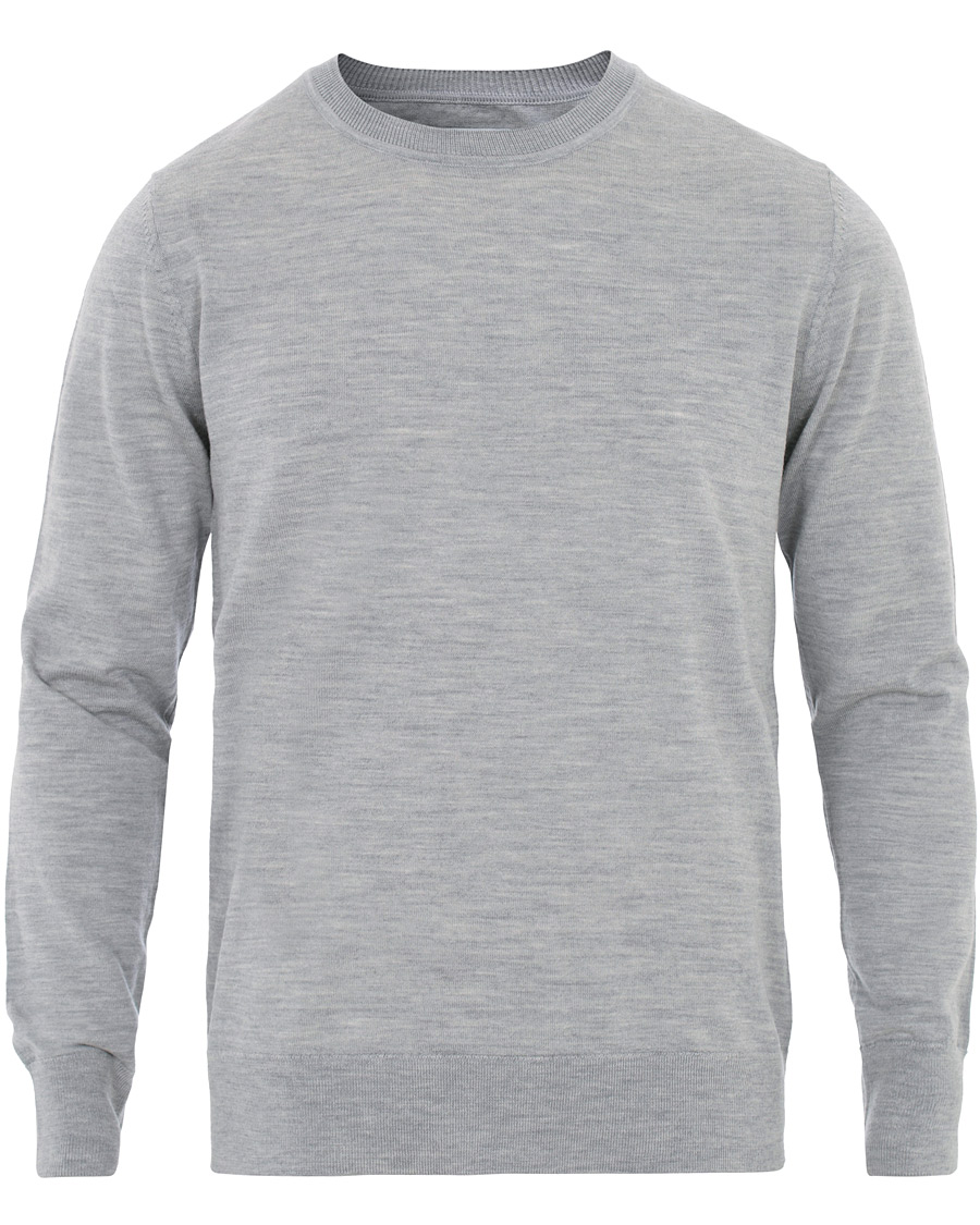 Homme | Pulls Et Tricots | Samsøe Samsøe | Samsøe & Samsøe Flemming Superfine Merino Wool Crew Neck Grey Mel