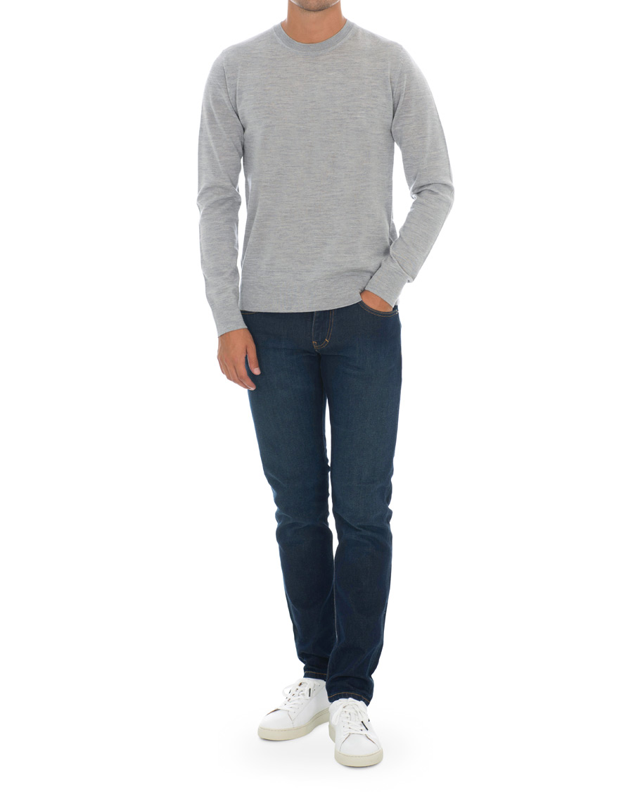 Homme | Pulls Et Tricots | Samsøe Samsøe | Samsøe & Samsøe Flemming Superfine Merino Wool Crew Neck Grey Mel