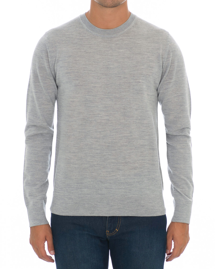 Homme | Pulls Et Tricots | Samsøe Samsøe | Samsøe & Samsøe Flemming Superfine Merino Wool Crew Neck Grey Mel