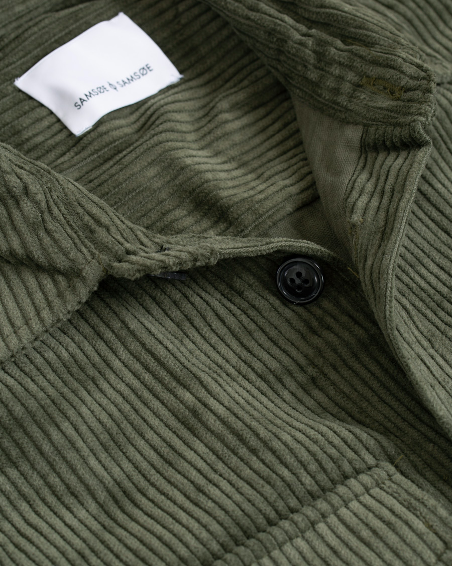 Heren | Overhemden | Samsøe Samsøe | Samsøe & Samsøe Waltones Corduroy Overshirt Deep Depths