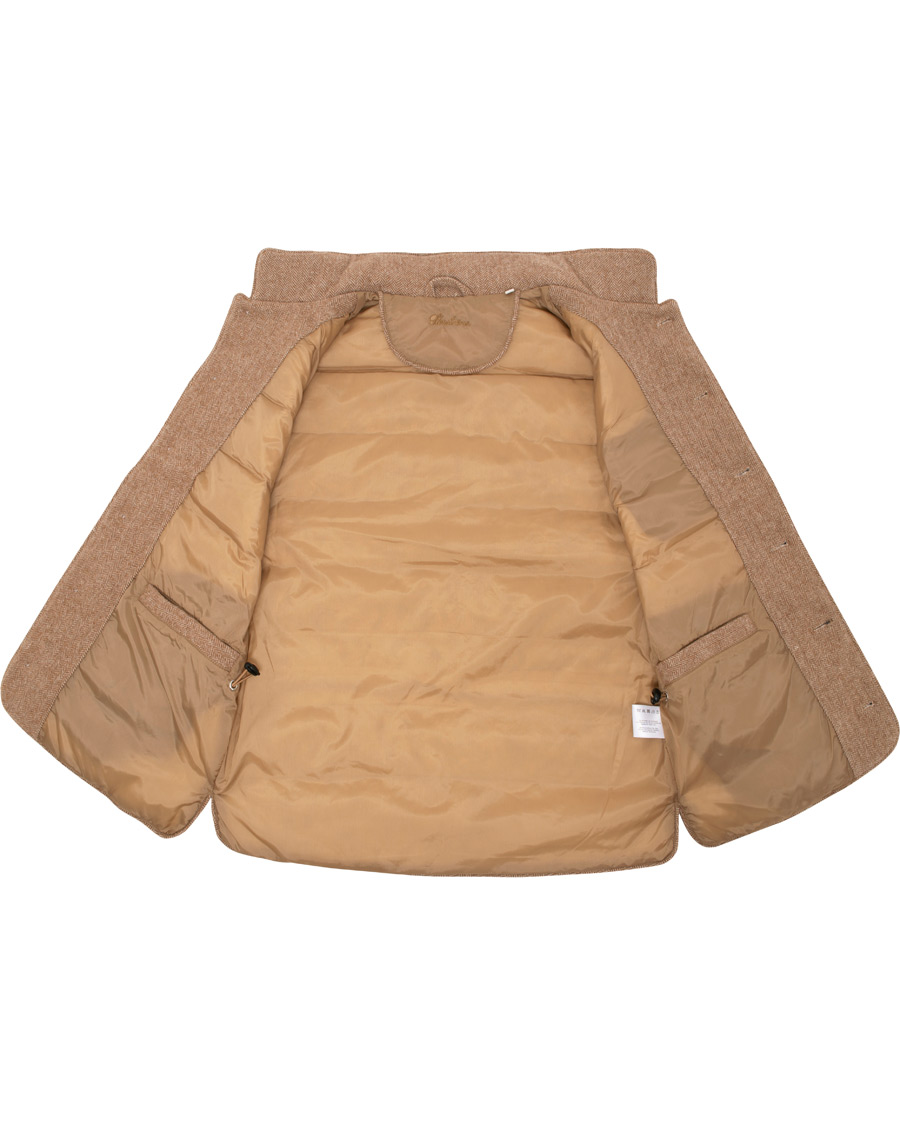 Homme | Manteaux Et Vestes | Stenströms | Quilted Herringbone Wool Vest Beige