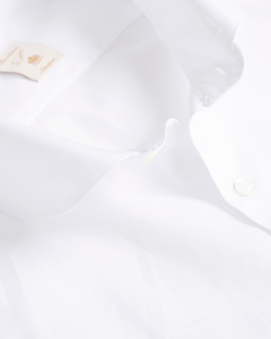 Homme | Chemises | Stenströms | Slimline Club Collar Shirt White