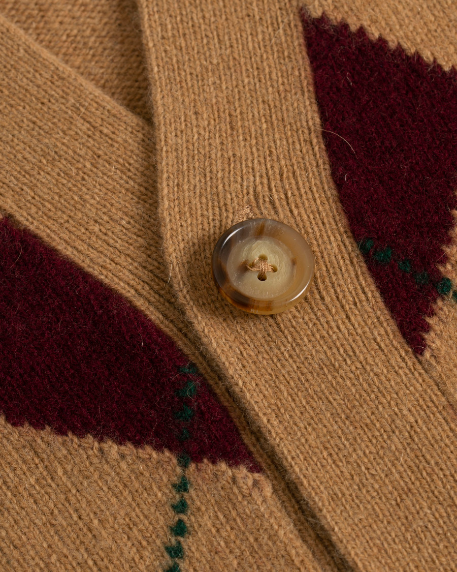 Heren | Truien | Polo Ralph Lauren | Wool/Cashmere Argyle Cardigan Beige