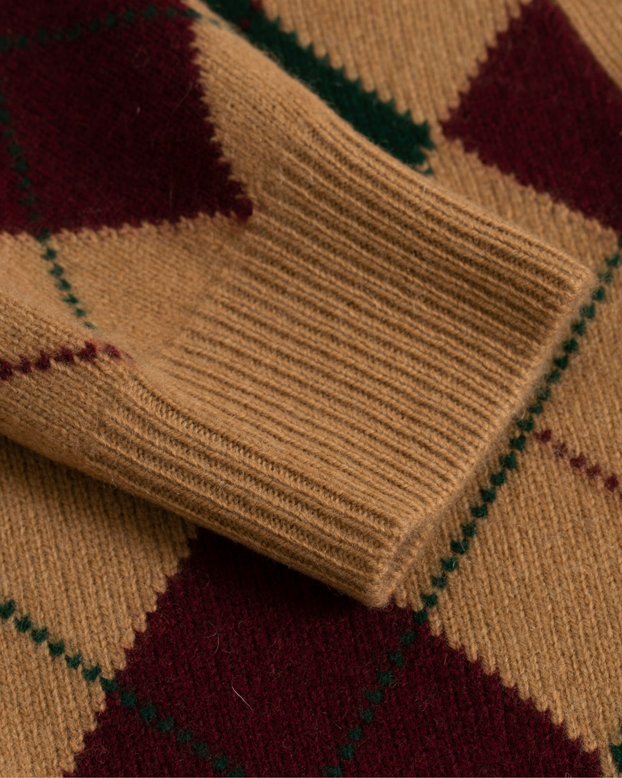 Heren | Truien | Polo Ralph Lauren | Wool/Cashmere Argyle Cardigan Beige