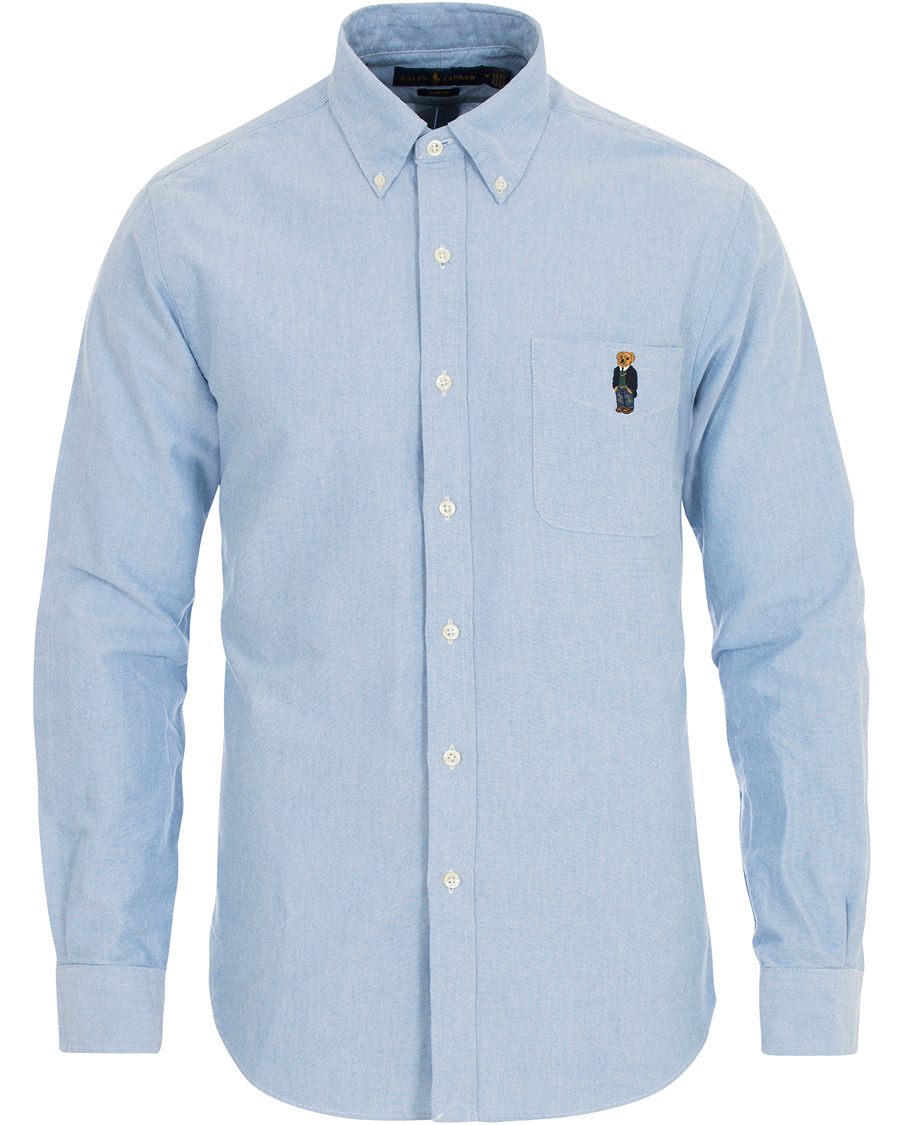 Homme | Chemises | Polo Ralph Lauren | Slim Fit Oxford Bear Shirt Light Blue