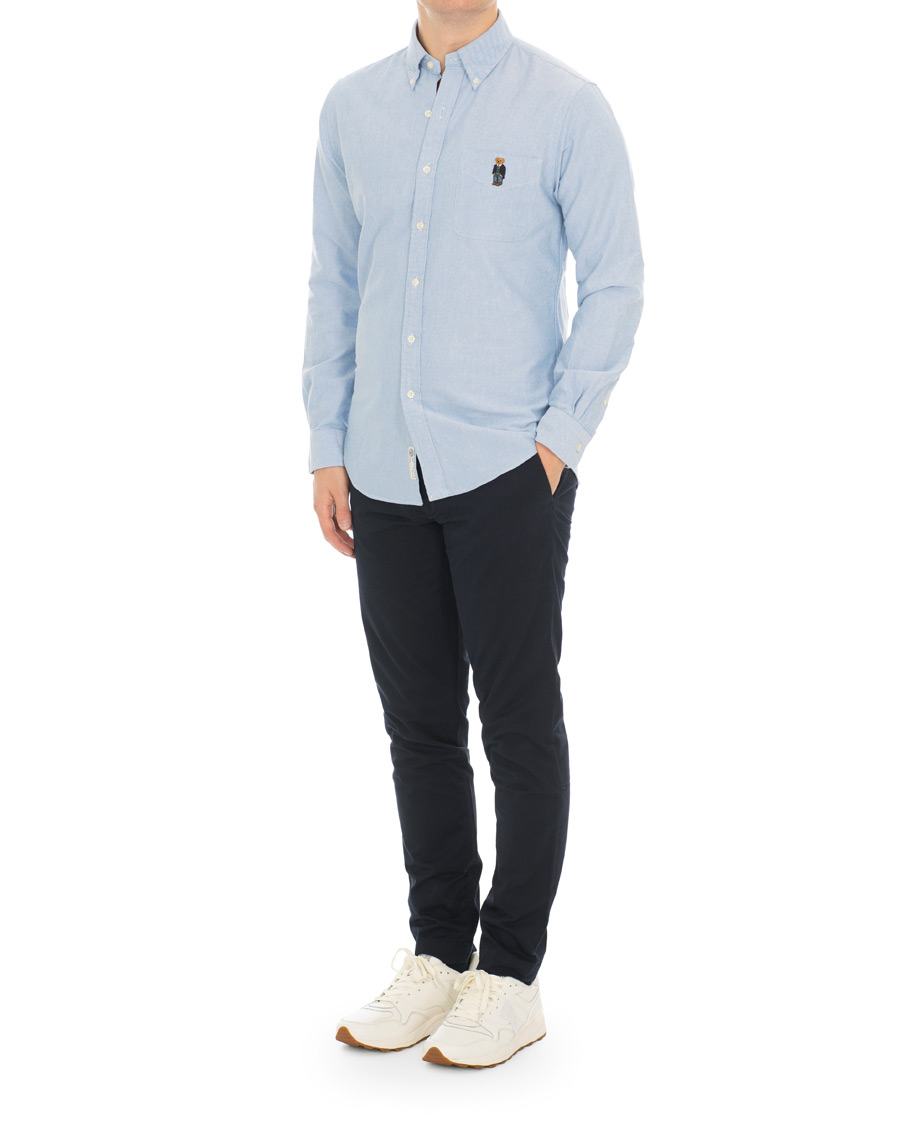 Homme | Chemises | Polo Ralph Lauren | Slim Fit Oxford Bear Shirt Light Blue