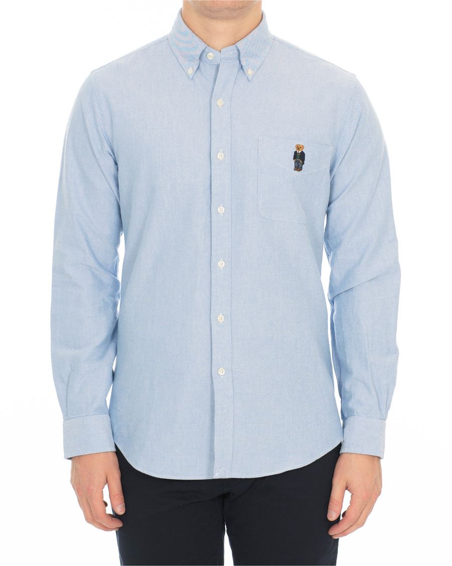 Homme | Chemises | Polo Ralph Lauren | Slim Fit Oxford Bear Shirt Light Blue