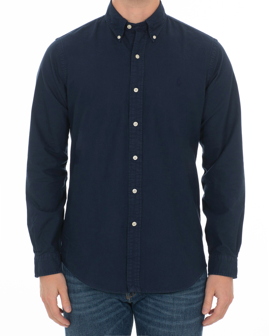 Homme | Chemises | Polo Ralph Lauren | Custom Fit Garment Dyed Oxford Shirt Newport Navy