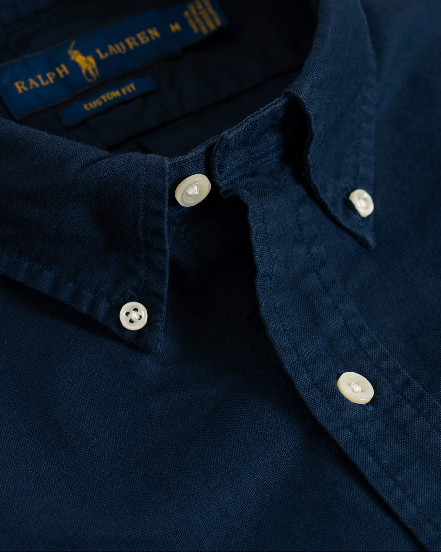 Homme | Chemises | Polo Ralph Lauren | Custom Fit Garment Dyed Oxford Shirt Newport Navy