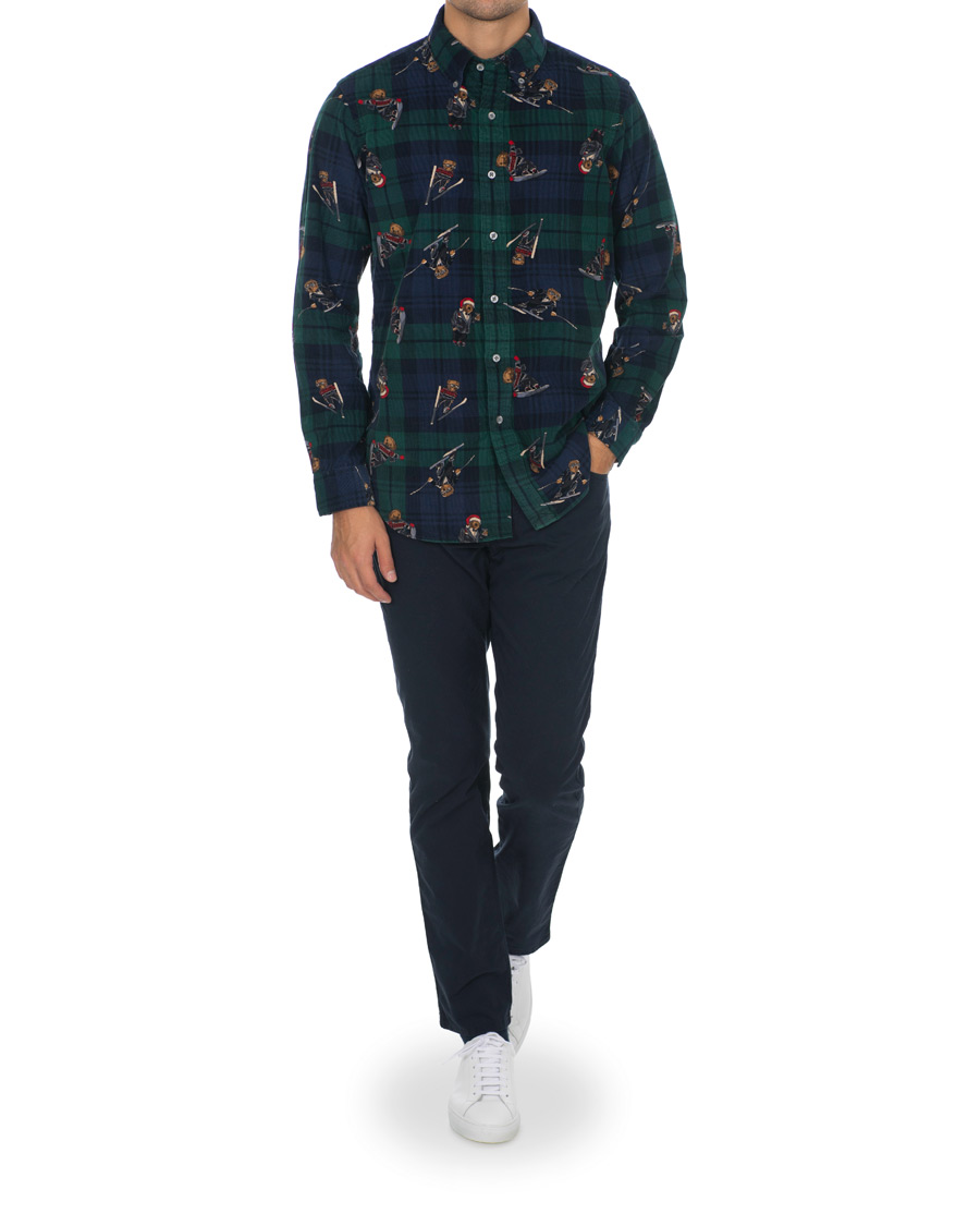 Homme | Chemises | Polo Ralph Lauren | Custom Fit Corduroy Bear Shirt Blackwatch