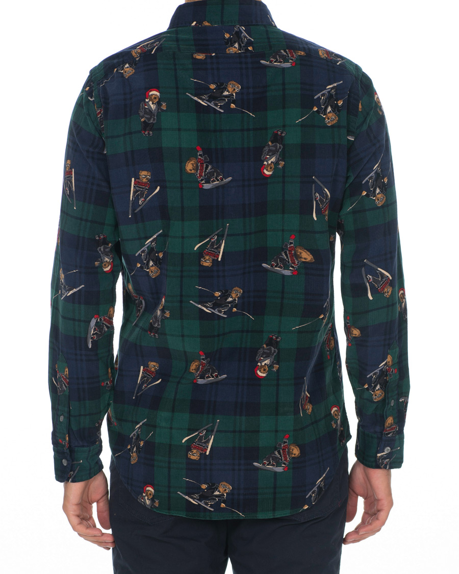 Homme | Chemises | Polo Ralph Lauren | Custom Fit Corduroy Bear Shirt Blackwatch