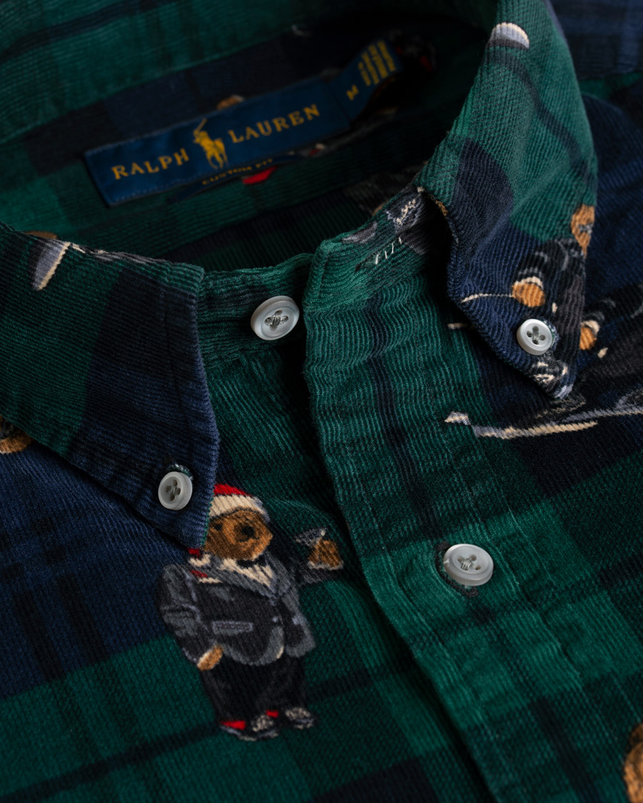 Homme | Chemises | Polo Ralph Lauren | Custom Fit Corduroy Bear Shirt Blackwatch