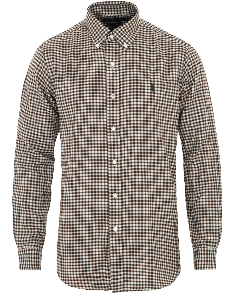 Heren | Overhemden | Polo Ralph Lauren | Custom Fit Twill Check Shirt Brown/White