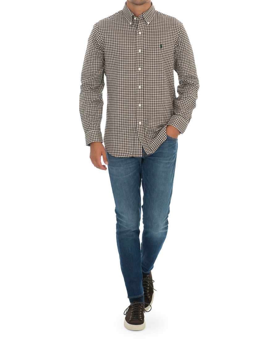 Heren | Overhemden | Polo Ralph Lauren | Custom Fit Twill Check Shirt Brown/White