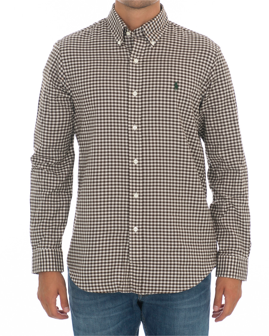 Heren | Overhemden | Polo Ralph Lauren | Custom Fit Twill Check Shirt Brown/White